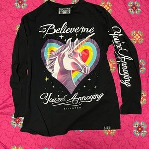 Killstar your annoying unicorn shirt long sleeve XLARGE